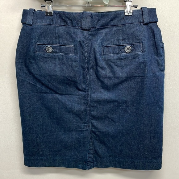 NWOT Banana Republic Dark Wash Denim Jean Pencil Skirt 10P - Picture 2 of 12